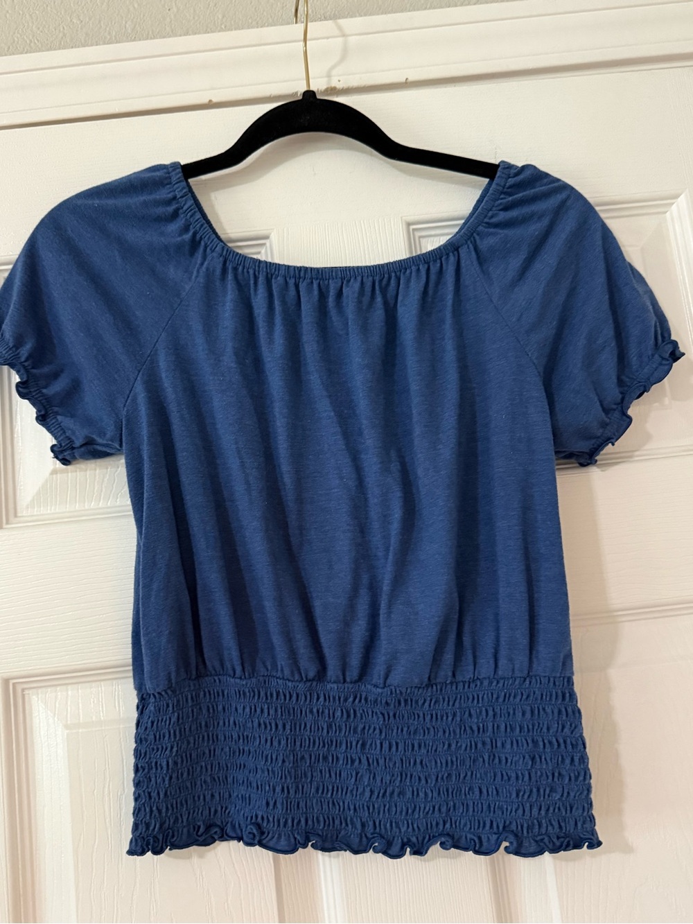 Girls Old Navy Blue Ruffle Sleeve Top- Size XL